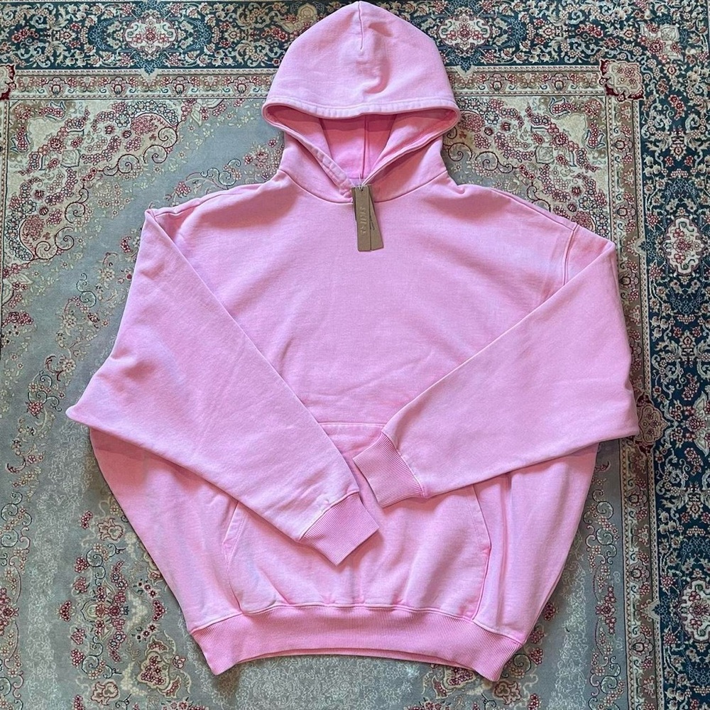 Skims Boyfriend Fleece Hoodie in Bubble gum pink